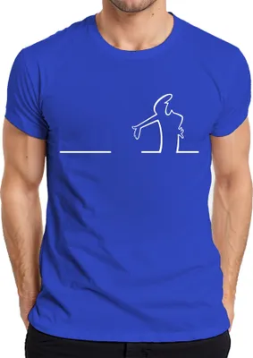 Produktbild von Balum La Linea Lui Osvaldo Cavandoli Cartoon Balum Balum Herren T-Shirt, Blau, S