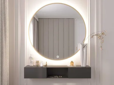 Obrázek produktu pro Zrcadlo SOL s LED osvětlením - zlaté