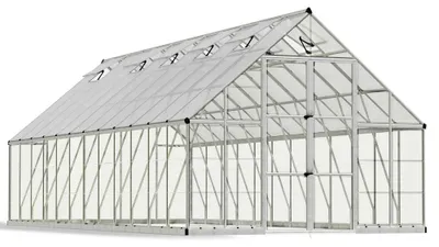 Produktbild von Palram - Canopia Aluminium Gewächshaus Balance 1024 Silber 724x304x257 cm