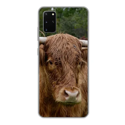 Produktbild von MuchoWow® Handyhülle Schutzhülle Hülle für Samsung Galaxy S20 Plus Schottische Highlander - Tiere - Gras Silikon Softcase Handy Hülle - Hartschale