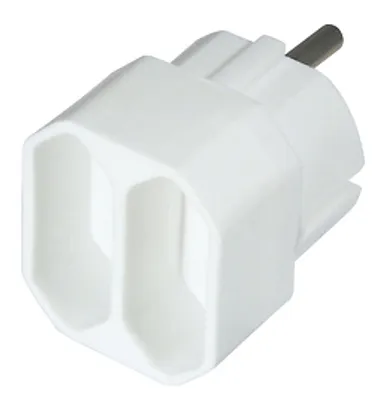Produktbild von Transmedia Mehrfachadapter; 2x Euro,  weiß, NV 1 W
