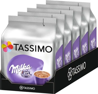 Produktbild von TASSIMO Milka 5er Pack Kakaospezialität T Discs Kapseln 5 x 8 Getränke