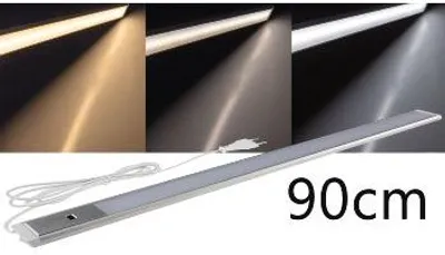 Produktbild von LED Unterbauleuchte 'Comprido 900 CCT' 230V, 90cm, IR-Sensor, 3000k - 6500k