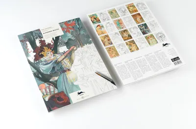 Produktbild von Hochwertiges Zeichenpapier säurefrei, 180 g/m², Alphonse Mucha Design, 24 cm breit