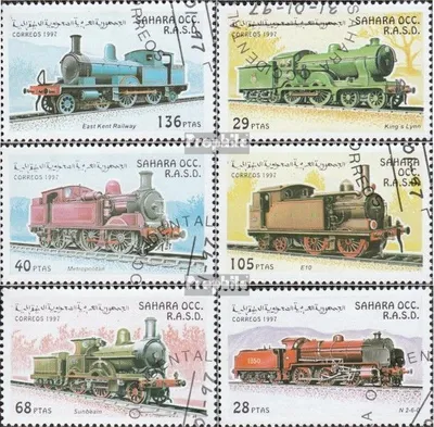 Produktbild von Briefmarken Sahara 1997 Mi Ausgabe der Exilregierung ohne Gültigkeit im int. Postverkehr Nr.25 gestempelt Lokomotive