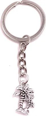 Immagine prodotto di Onwomania ciondolo portachiavi palme vacanza sud estate sole argento metallo ciondolo fascino