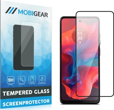 Produktbild von Mobigear Premium  Motorola Moto G04s Panzerglas Gehärtetes Glas Displayschutz - Hüllenfreundlich