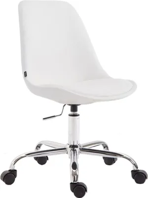 Immagine prodotto di Sedia da ufficio in Pelle finta - Sedia da ufficio - Design ergonomico e regolabile in altezza. Colore: bianco