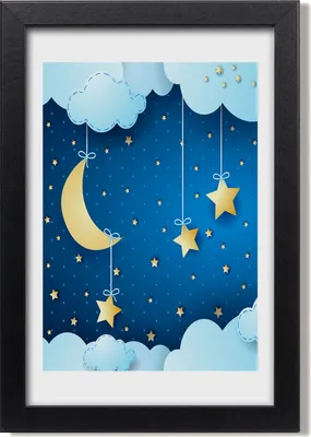 Produktbild von Bild 20x30 MDF-Rahmen, Wandkunst Nacht