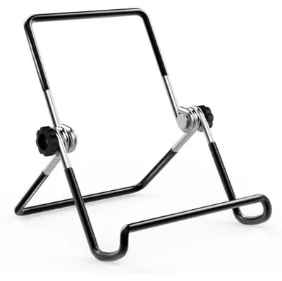Obrázok produktu pre Uniq Skladací stojan na tablet, čierny – Ergonomický nastaviteľný držiak na tablet