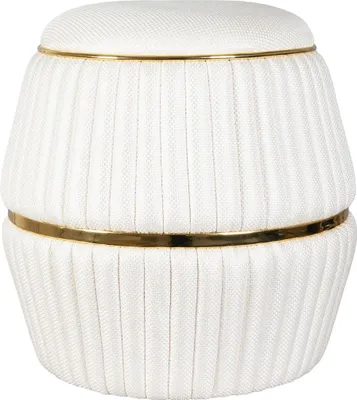 Produktbild von Hocker Doric 220 Elfenbein / Gold