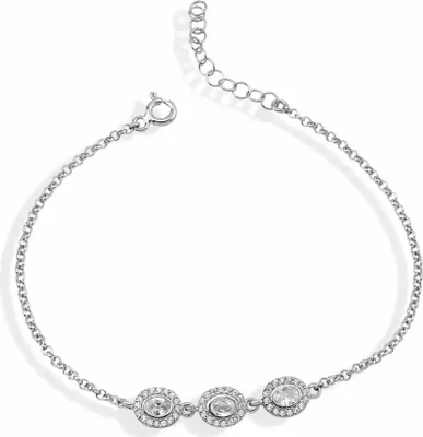 Produktbild von Dkeniz Armband 925/- Sterling Silber 18+5cm Silber Zirkonia weiß 145260015