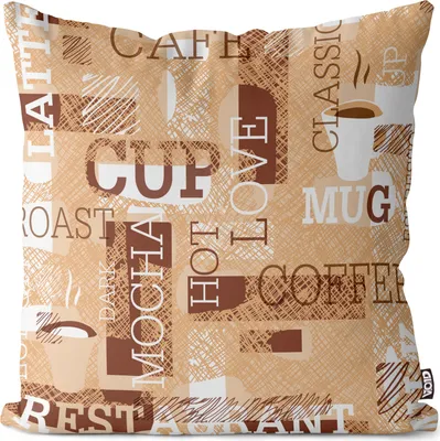 Produktbild von VOID Kaffee Schriftzug Espresso Kissenbezug Kissenhülle Sofakissen Kissen Deko Outdoor-Kissen Dekokissen