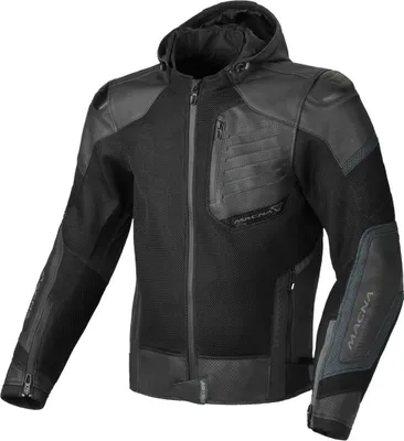 Produktbild von Macna Risant perforierte Motorrad Leder- / Textiljacke, schwarz, 50