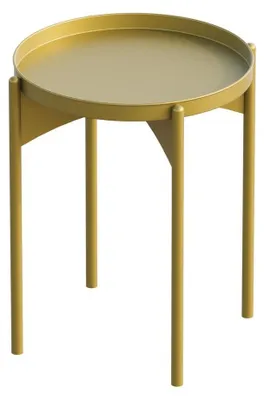 Image de CALICOSY - Bout de canapé avec plateau rond en Métal H57 cm - COLE