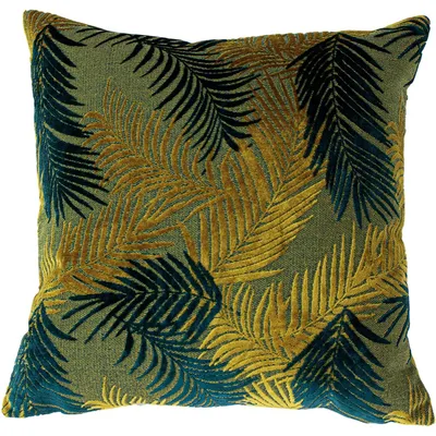 Image de Paoletti - Housse de coussin "Palm Grove" RV2046 (Taille unique) (Or/Teal)