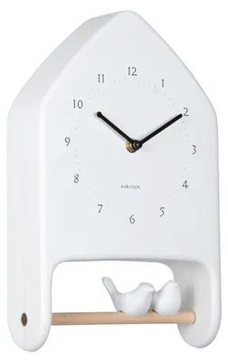 Produktbild von Karlsson - Wanduhr Love Birds - Weiß - 7.1x20x32cm