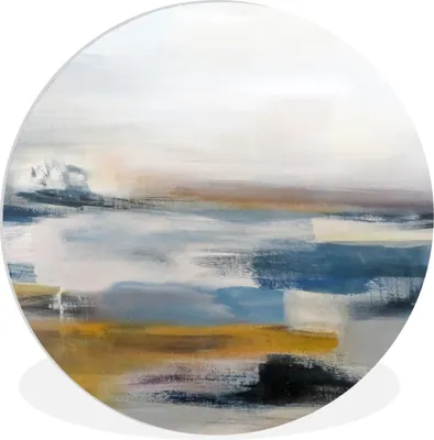 Produktbild von MuchoWow® Rundes Wandbild - Runde Bilder Ölgemälde - Abstrakt Ø 30 cm Kreis Wanddekoration Kunststoff - Wandkreis - Wandschmuck - Schlafzimmer - Bilder - Der Kreis - Kunst für die Wohnung - Plastik - Kunstdruck - Wandbild