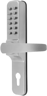 Produktbild von EURA Code-Türdrücker N91A701, mechanisch, ohne Strom, IP44, satiniertes Nickel