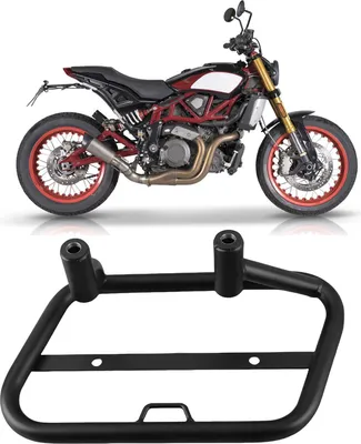 Zdjęcie produktu dla Uchwyt boczny do motocykla zapewniający więcej miejsca do przechowywania, uchwyt pod siodełko i bagażnik, zamiennik do Indian FTR1200 2019–2023. Po lewej: IF663 BBZJ