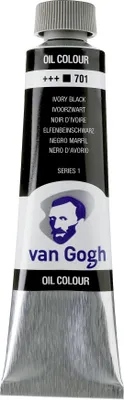 Image de Van Gogh peinture à l'huile tube 40 ml noir ivoire 701