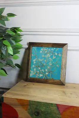 Immagine prodotto di Wallity, Ersytastablo54 - 26, Quadro decorativo incorniciato, Multicolore, 100% PIETRA, 26 x 26 cm