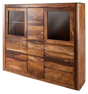 Immagine prodotto di MASSIVMOEBEL24 | TORONTO #204Credenza in legno di sheesham - cerato / noce 166x40x145
