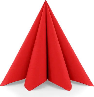 Produktbild von Sovie HORECA XL Serviette in Rot aus Linclass® Airlaid, 1/4 Falz, 48 x 48 cm, 50 Stück