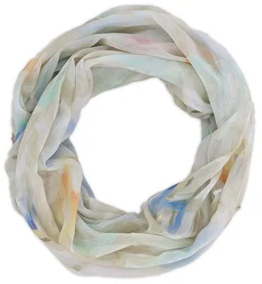 Produktbild von styleBREAKER Damen Loop Schal mit Brushstroke Herz Muster | luftiger Schlauchschal | weiches Halstuch für Frühling und Sommer aus Viskose 79 x 49 cm