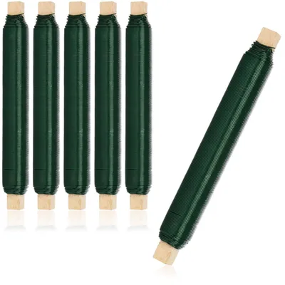 Blumenwickeldraht 6er-Set, grün, 0,65 mm, 600 g