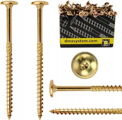 Produktbild von Domax Tellerkopfschrauben Holzbauschrauben gelb 6 x 40 mm 200 St.