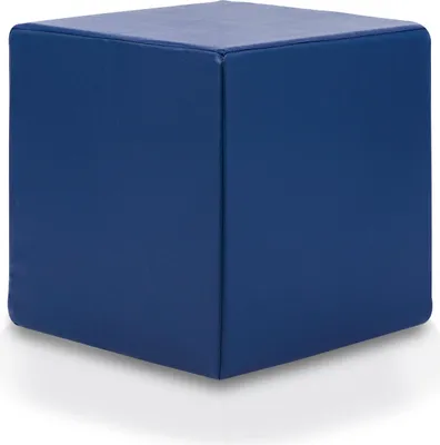 Produktbild von Ecopuf Cube, Sitzhocker Hocker, Sitzbox Quader Würfel, 40x40x40, Blau E11