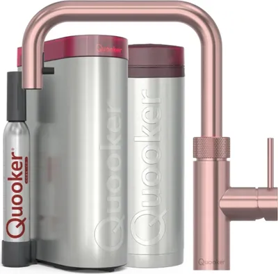 Produktbild von Quooker Flex Square PRO3 CUBE Kupfer Rosé CUBE Filter Starter Paket FXSRCO PRO3 CUBE2