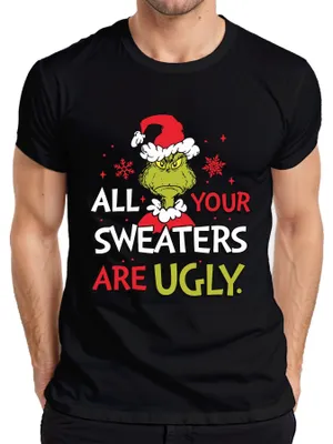 Immagine prodotto di Maglietta da uomo Grinch All Your Sweaters Are Ugly Christmas Funny Gift, nero, XXL