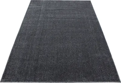 Produktbild von Kurzflor Teppich Wohnzimmer Grau 200x290 Rechteck Unicolor - Einfarbig aus Polypropylen