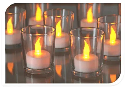 Image de Lot de 2 bougies chauffe-plat LED Décoration de table