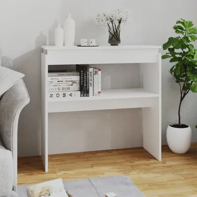 Produktbild von vidaXL Konzolový stôl biely 80x30x80 cm Drevo Materiál