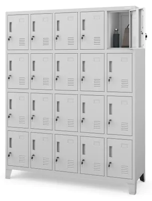 Produktbild von Schließfachschrank Spind Umkleideschrank grau 172x136x45