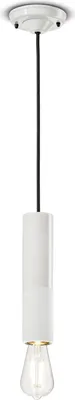 Immagine prodotto di Lampada a sospensione in Vetroceramica E27 Ø 5,5 cm rotonda bianca design retrò in Vetroceramica