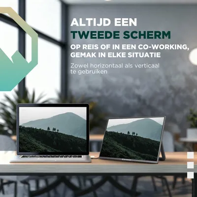 Productafbeelding van Remodius draagbare monitor 13 inch – tweede scherm 2K USB-C voor laptop, plug and play, ultradun