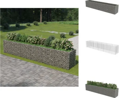 Obrázek produktu pro vidaXL Gabionový vyvýšený záhon Pozinkovaná ocel 540×90×100 cm - Květináče a květináče