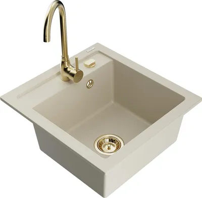 Image de Évier en granit Vito avec mitigeur Telma, beige (6503-69-670200-50)