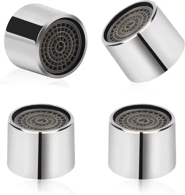 Productafbeelding van Perlatoren voor kranen - 4 stuks keukenspoelbak-beluchter - Waterbesparende kraanbeluchter met afdichting voor badkamer (22 mm)