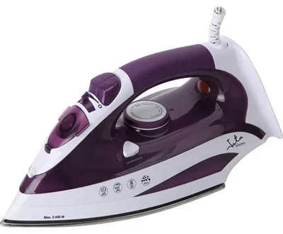 Produktbild von JATA PL225, Dampfbügeleisen, Edelstahl-Bügelsohle, Violett, Weiß, 25 g/min, Eingebaut, 2400 W
