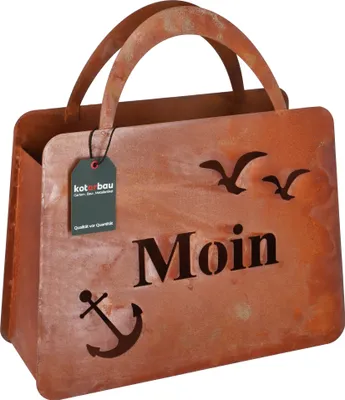 Produktbild von KOTARBAU® Blumentasche Moin Rostlook Pflanztasche Blumentopf Ecorost Handtasche