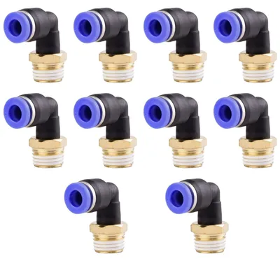 Productafbeelding van Set van 10 Pneumatische 90° Hoekfittingen