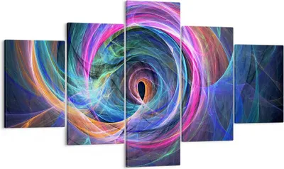 Produktbild von Bild auf Leinwand - Leinwandbild - Abstraktion modern - 125x70cm - Wand Bild - Wanddeko - Leinwanddruck - Bilder - Kunstdruck - Wanddekoration - Leinwand bilder - Wandkunst - EA125x70-3987