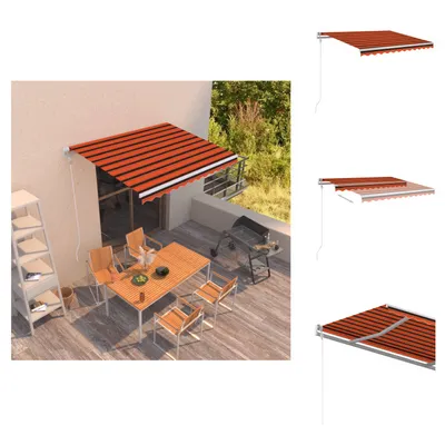 Obrázek produktu pro markýza vidaXL Automatic Retractable 300x250 cm oranžová a hnědá - Markýzy