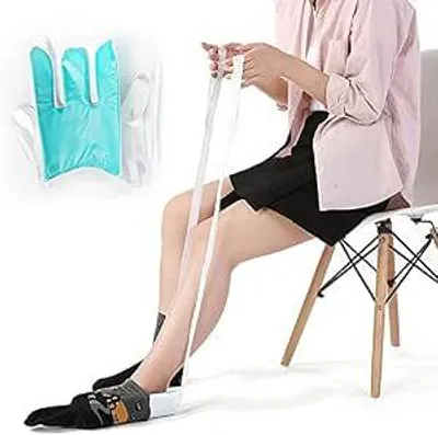 Produktbild von Sockenanziehhilfe - für Gemakkelijk Anziehen - Anziehhilfe für Strümpfe & Socken für Senioren & Komfort