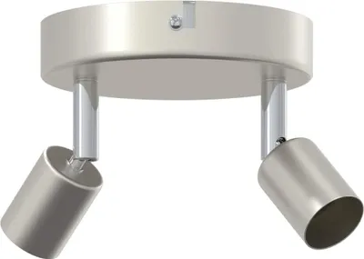 Produktbild von vidaXL Deckenstrahler mit Strahlern Nickel 12 x 8 cm Stahl